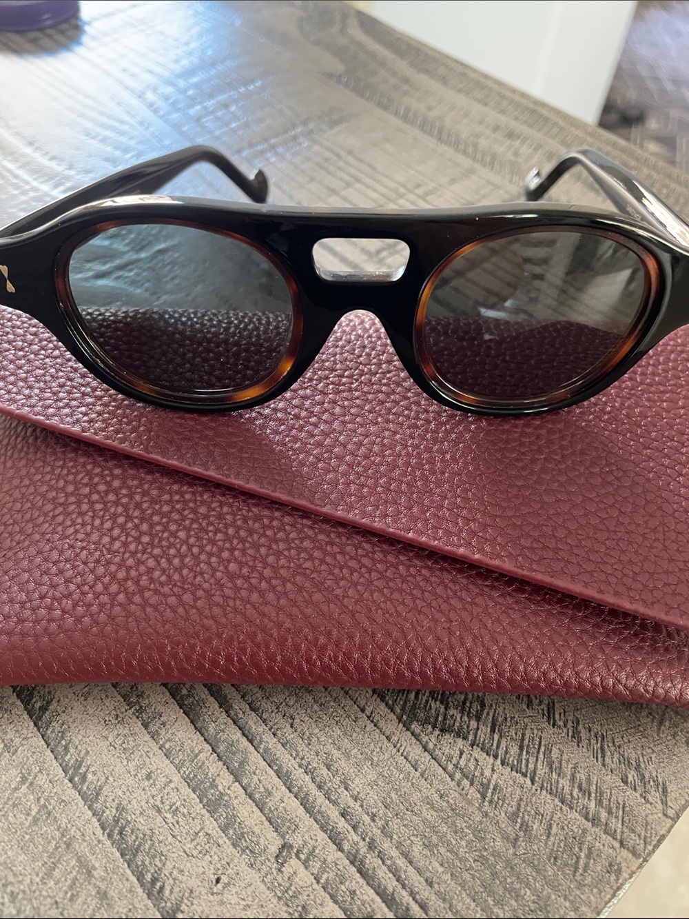 Zimmermann Black Frame Sunglasses with Gold Logo Detail